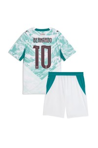 Portugali Bernardo Silva #10 Jalkapallovaatteet Lasten Vieraspeliasu MM-kisat 2026 Lyhythihainen (+ Lyhyet housut)
